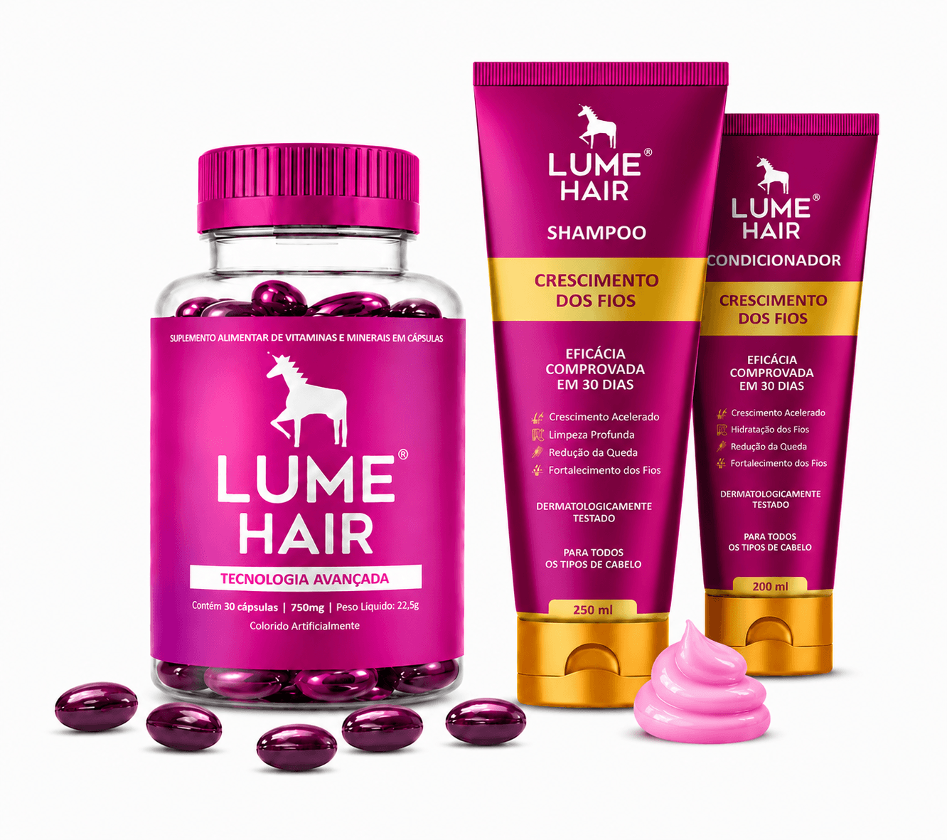 1 Vitamina + Shampoo + Condicionador